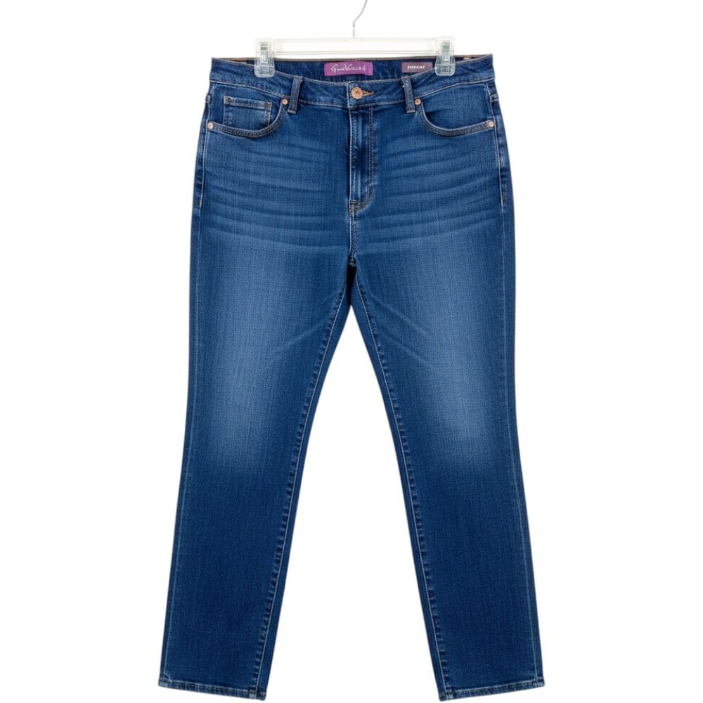 Gloria Vanderbilt Amanda Tapered High Rise Jeans Medium Wash Blue Denim 18